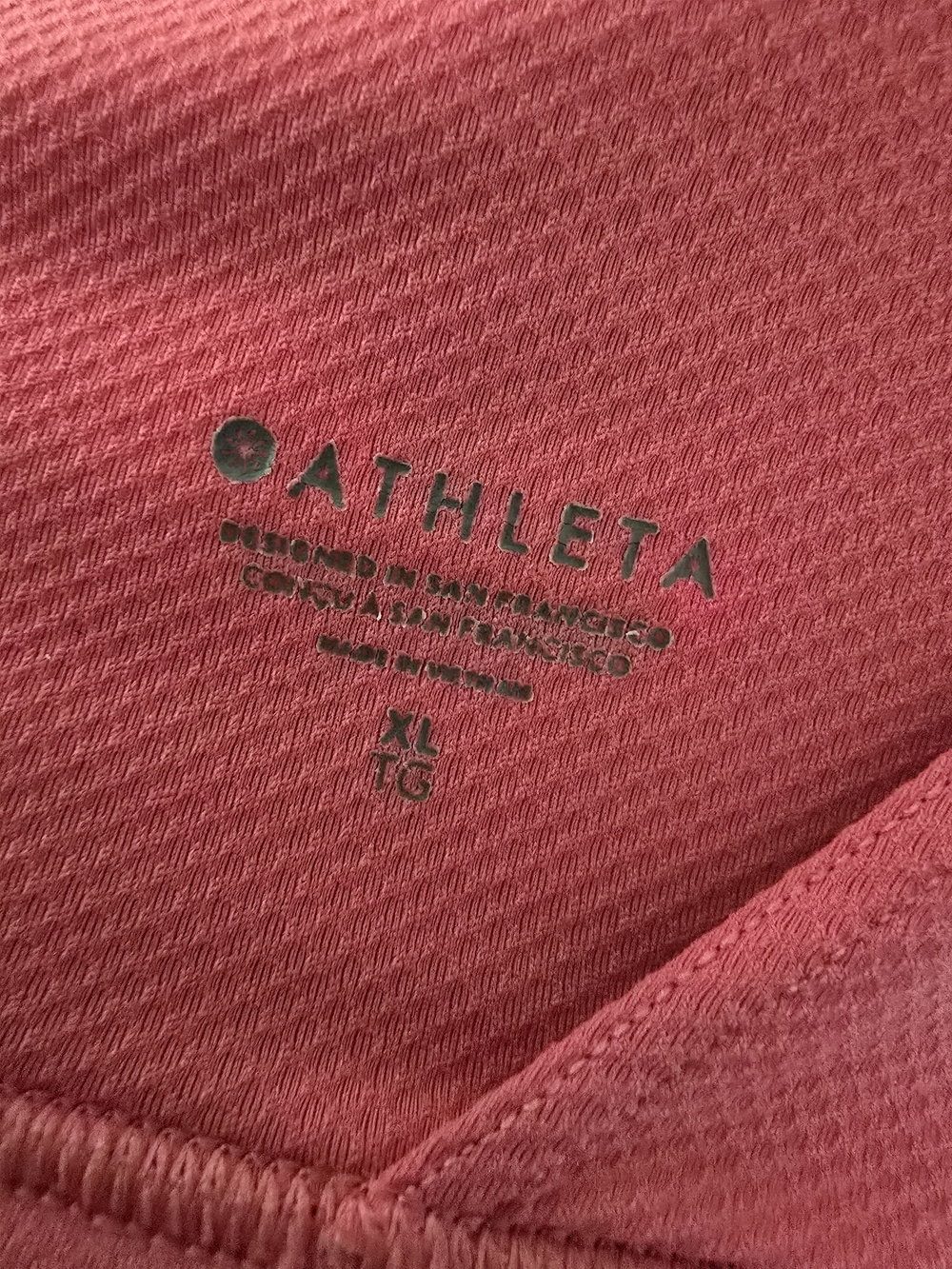 Athleta Women's Warrior Longline Vibrant Pink Bra Criss Cross Strap XL - Picture 8 of 9